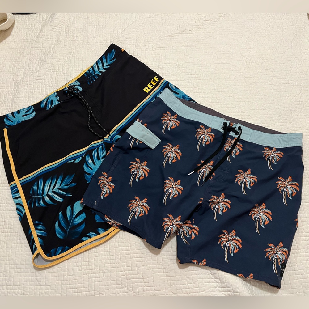 Reef & Ripcurl Men’s Swim Trunks Board Shorts Lot Size 38 (XL)